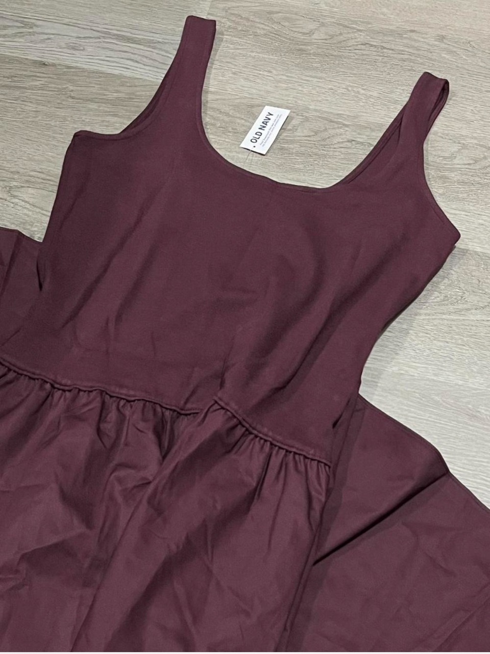 Old Navy Maroon Scoop Neck Tank Dress